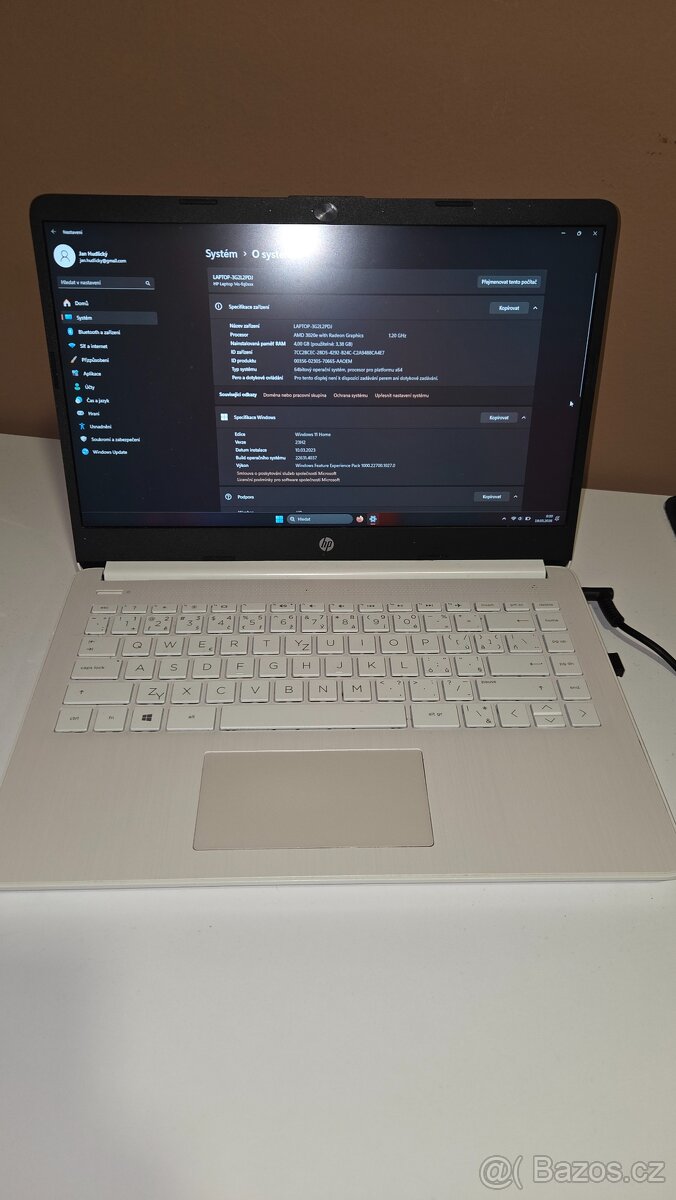 HP 14s White | MS Office 2024 Pro | Baterie 91 %