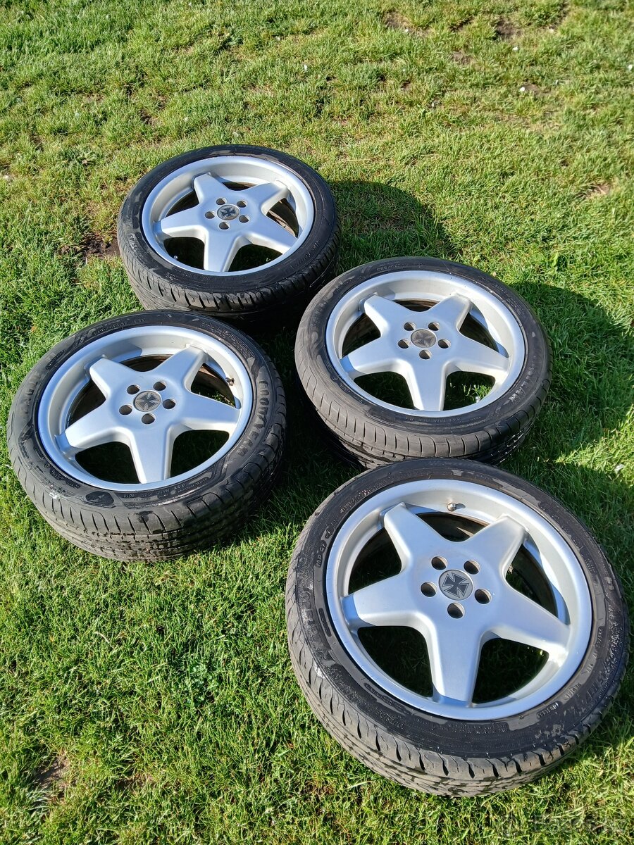 Alu sada 5x100 letní pneu