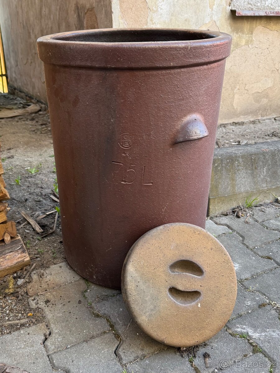 Keramický sud na zelí 75L