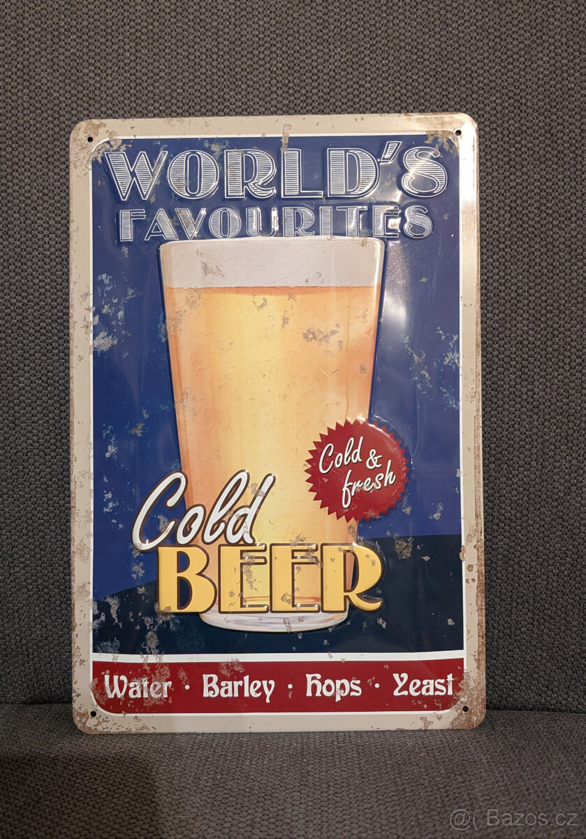 Plechová cedule Beer Nostalgic art