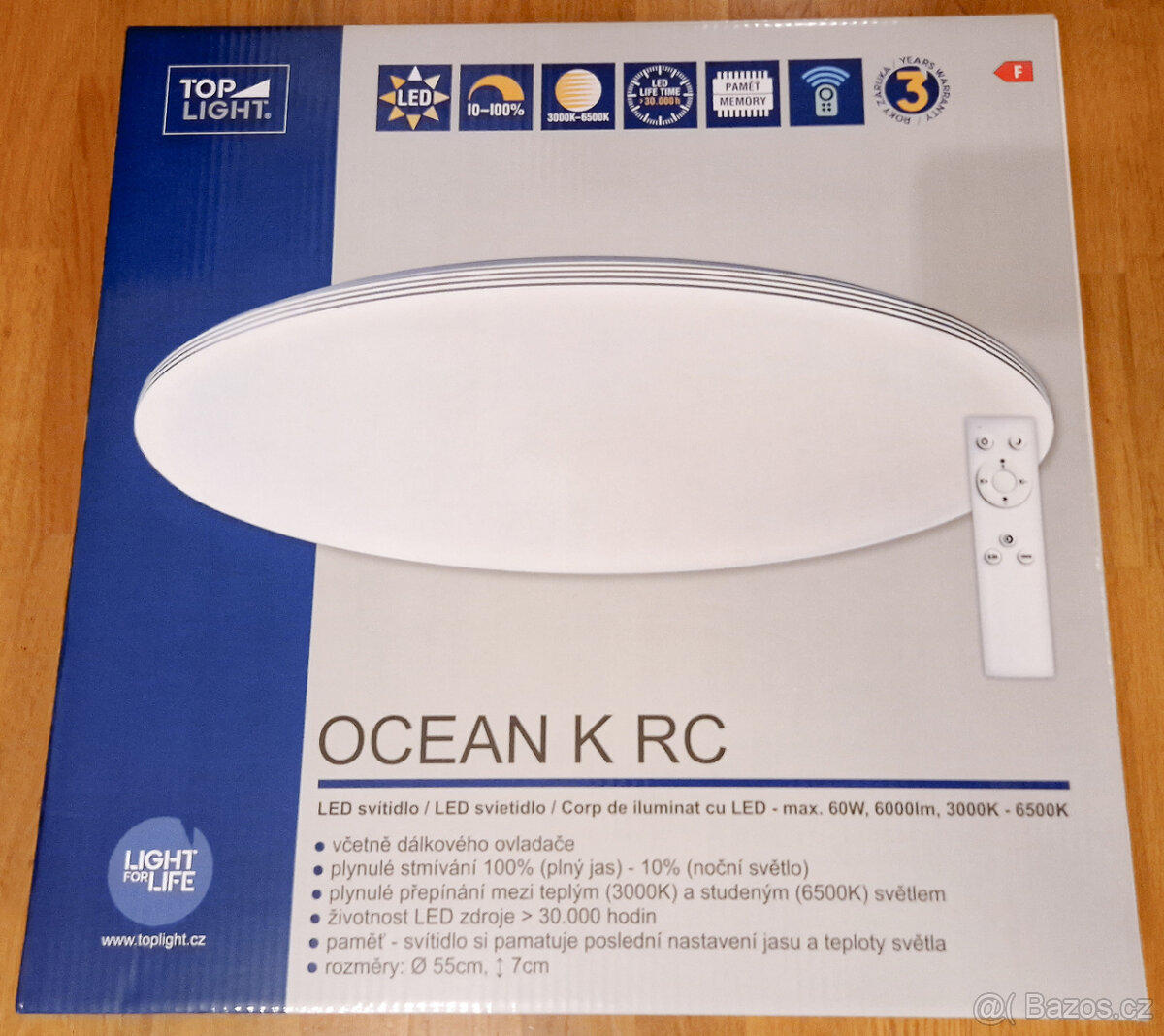 LED stropní světlo 55 cm