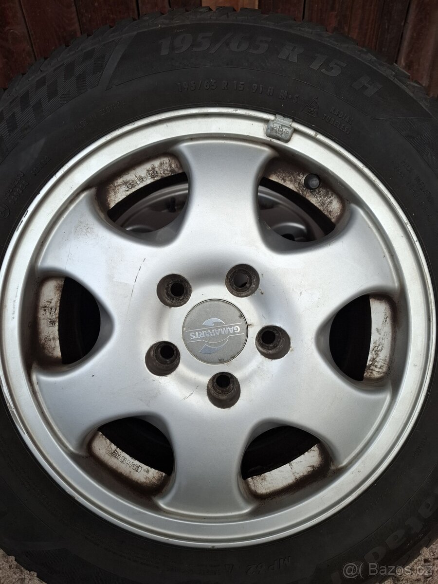 Alu disky Gamaparts R15 + celoroční pneumatiky 195/65 R15