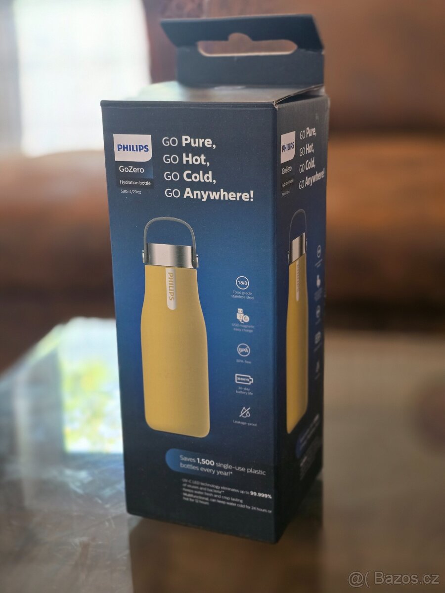 Samočistící chytrá láhev s UV světlem