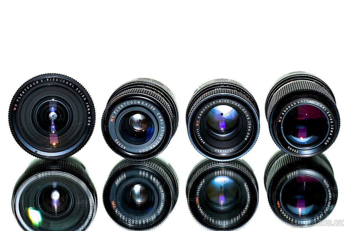 4x Carl Zeiss RED MC M42 2,8/20, 2,4/35, 1,8/50, 3,5/135 TO
