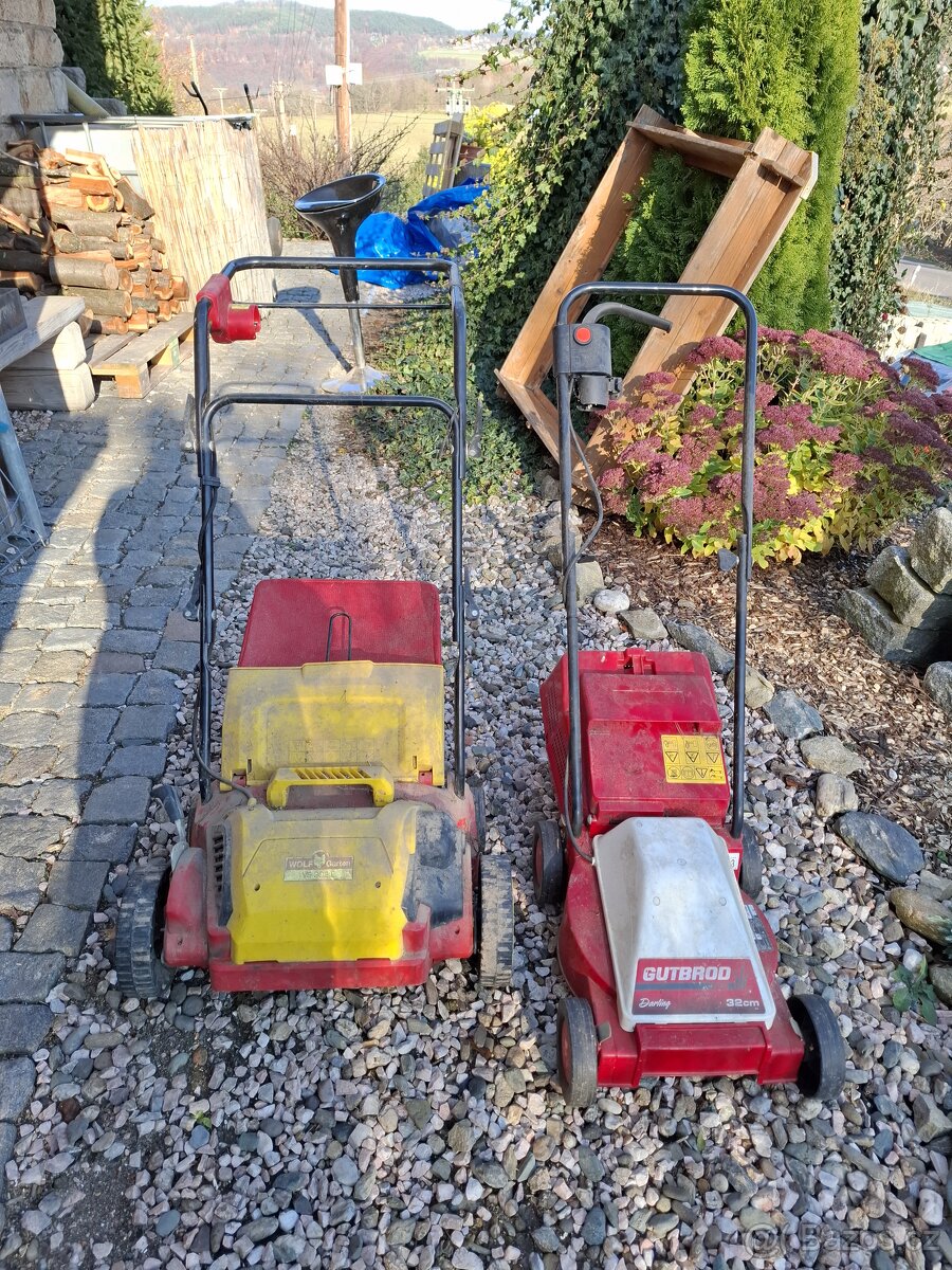 Zahradní vertikutator provzdušňovač  a elektrickou sekačku