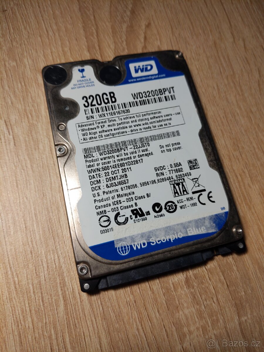 Western Digital WD blue 320GB 2,5" SATA HDD
