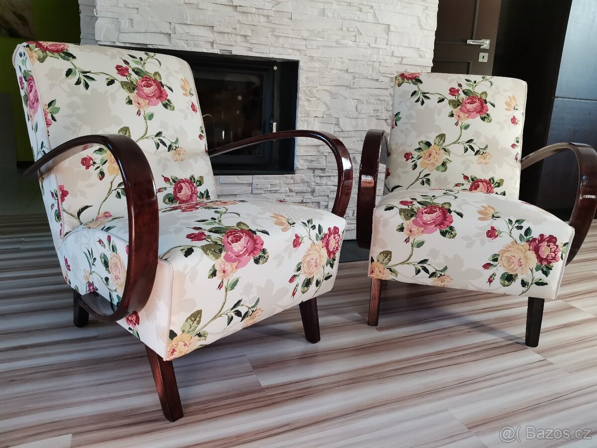 Křesla Halabala typu C Květy