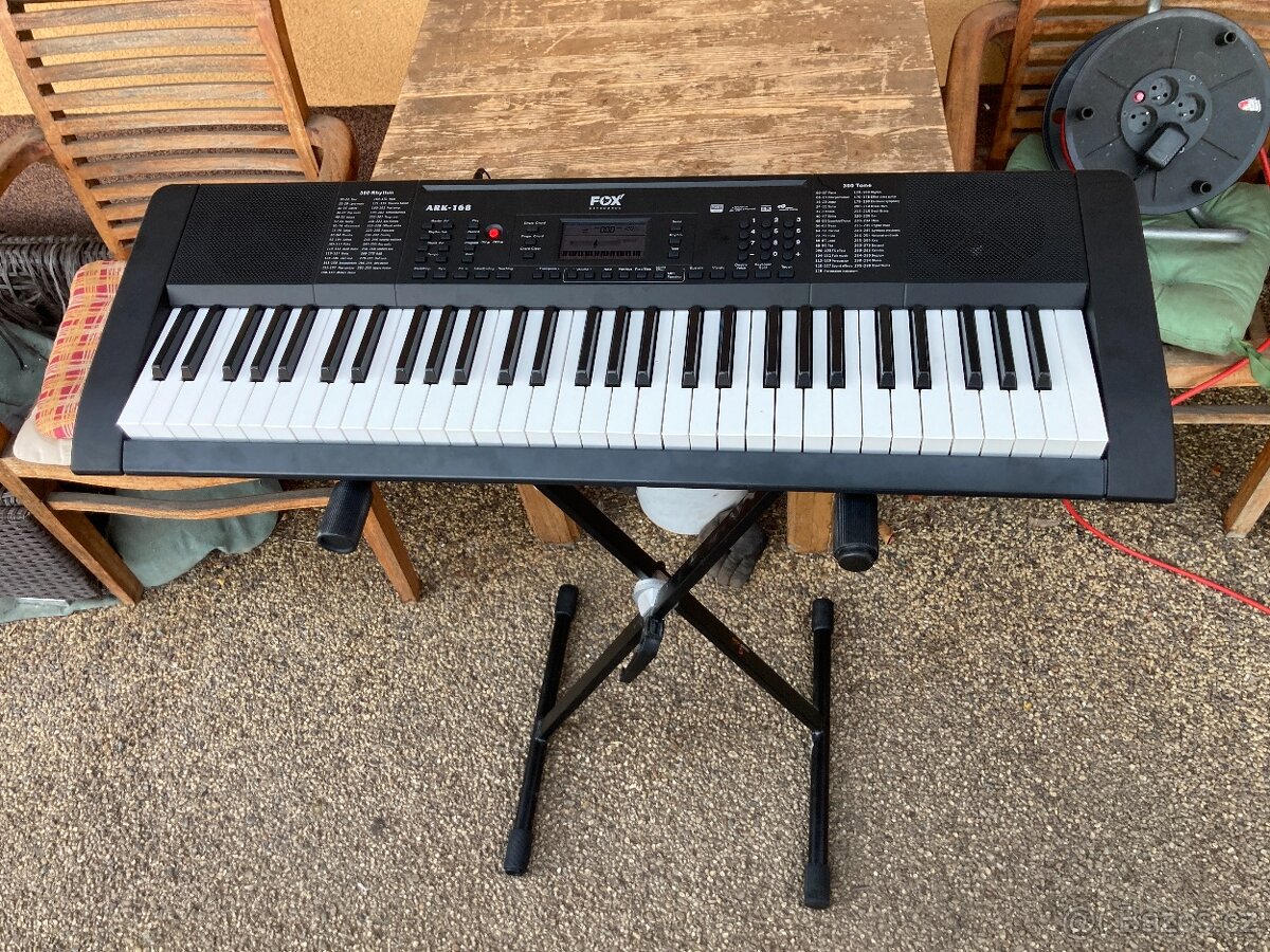 Klávesy Fox 168 BK + podstavec