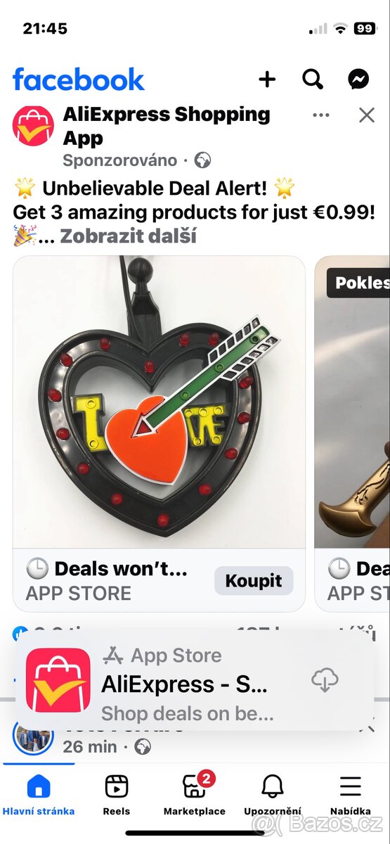 Blikající srdíčko Tir