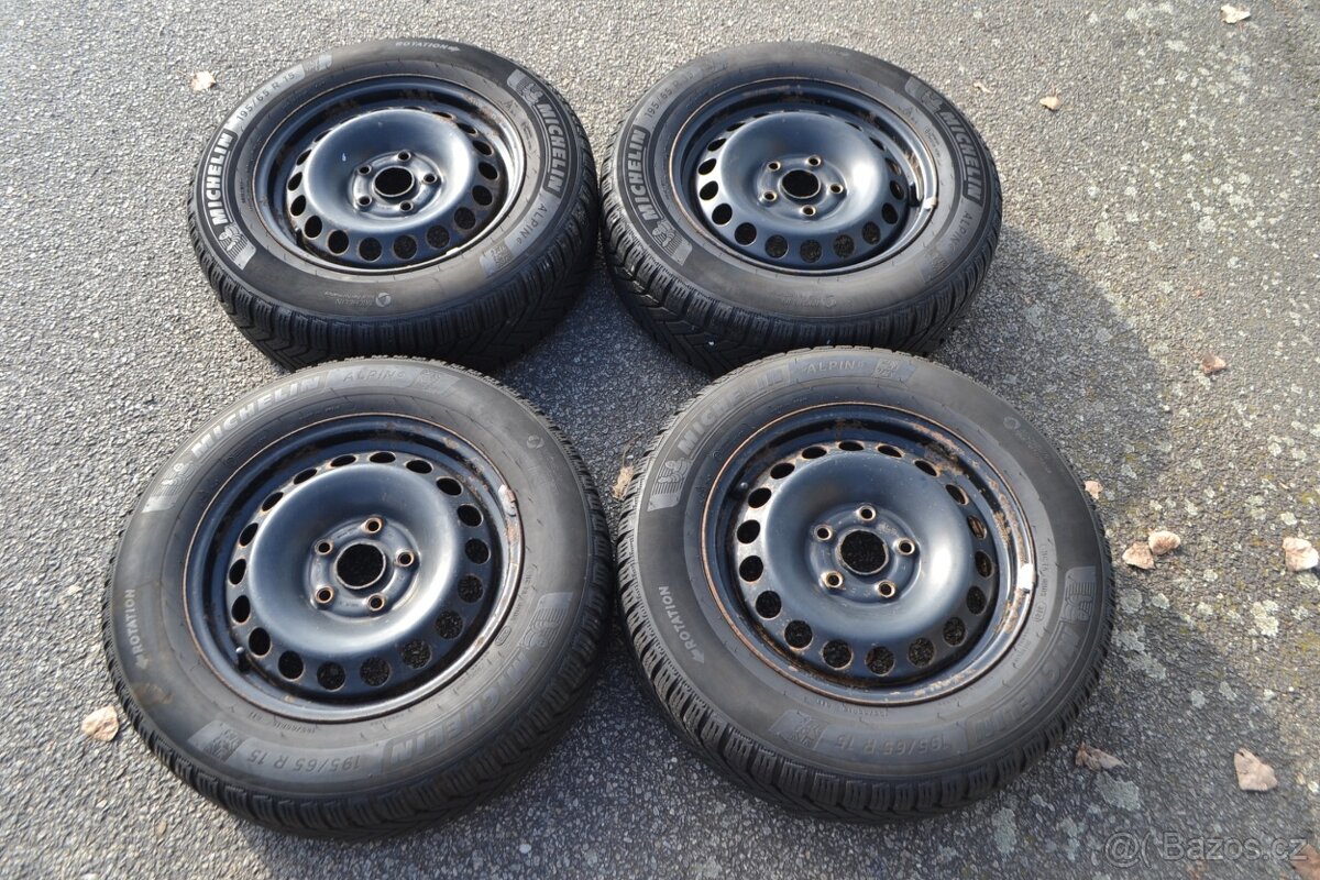 ZÁNOVNÍ sada 4ks zimní kola Š.Octavia II, III+ Michelin Alpi