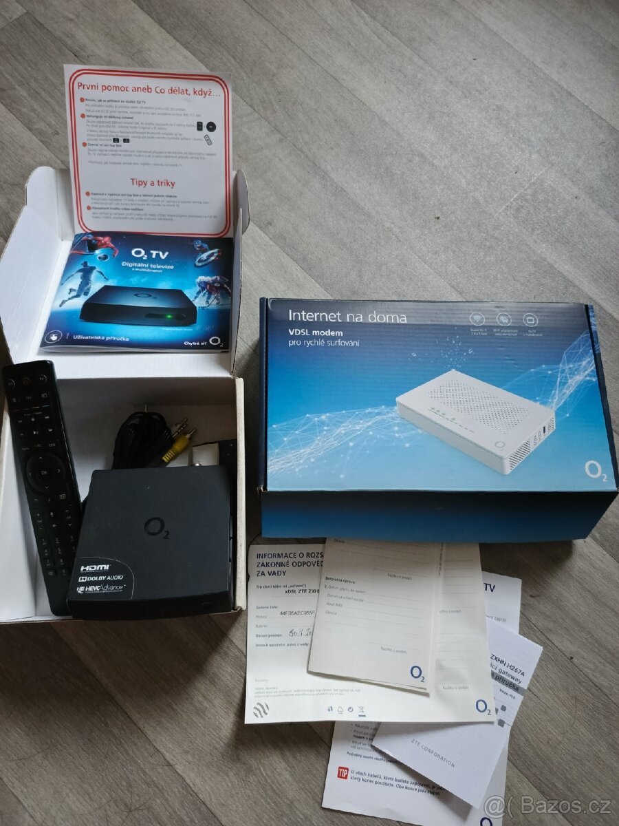 O2 Tv stb nové generace android+modem ZXHN