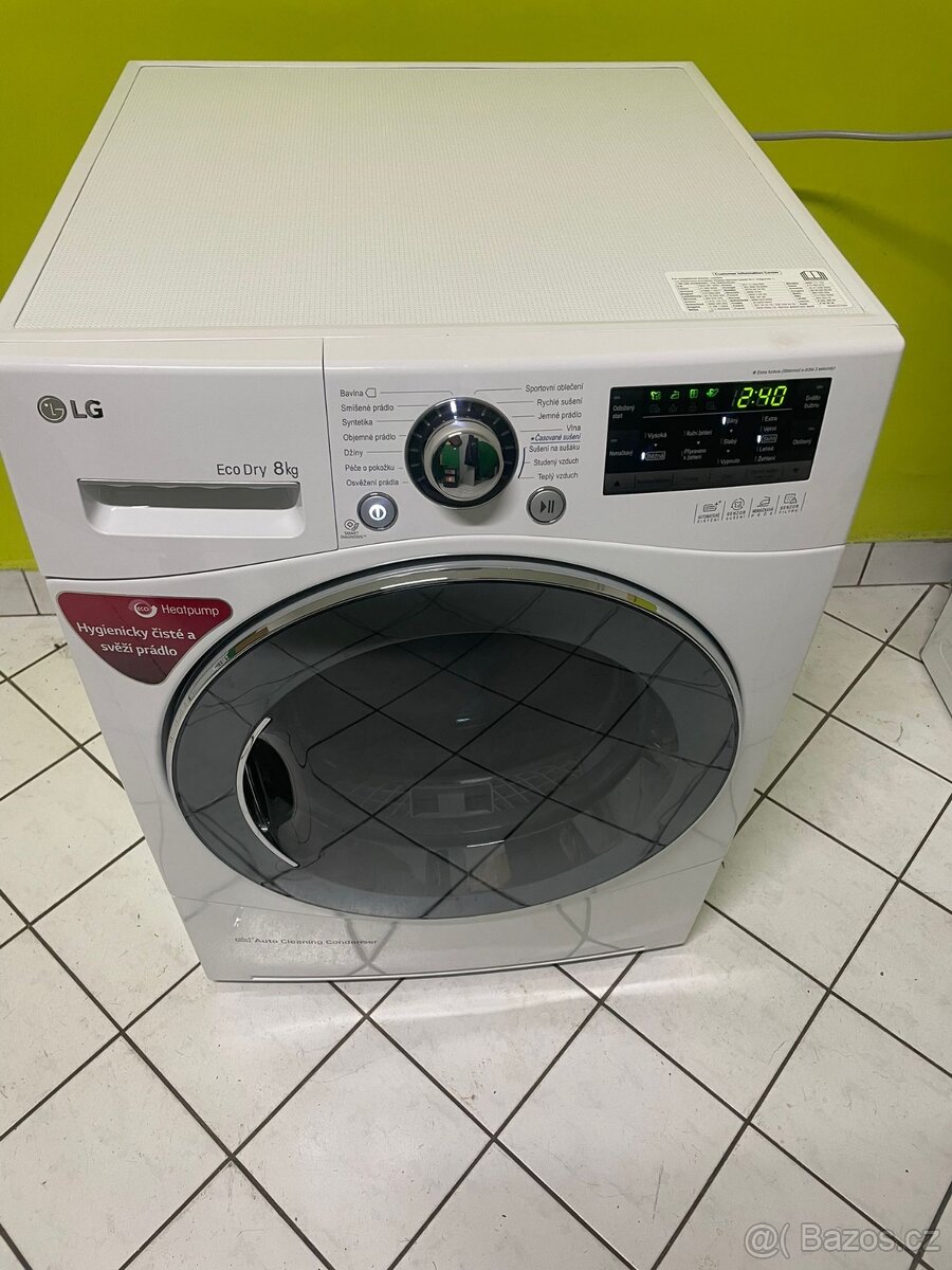 Sušička LG. Mod. RC 8055AH1Z. Na 8 kg. En. třída. A++.