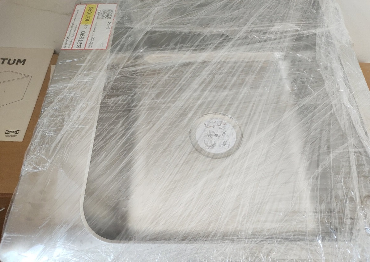 IKEA LÅNGUDDEN dřez, nerez ocel, 56x53 cm - nový