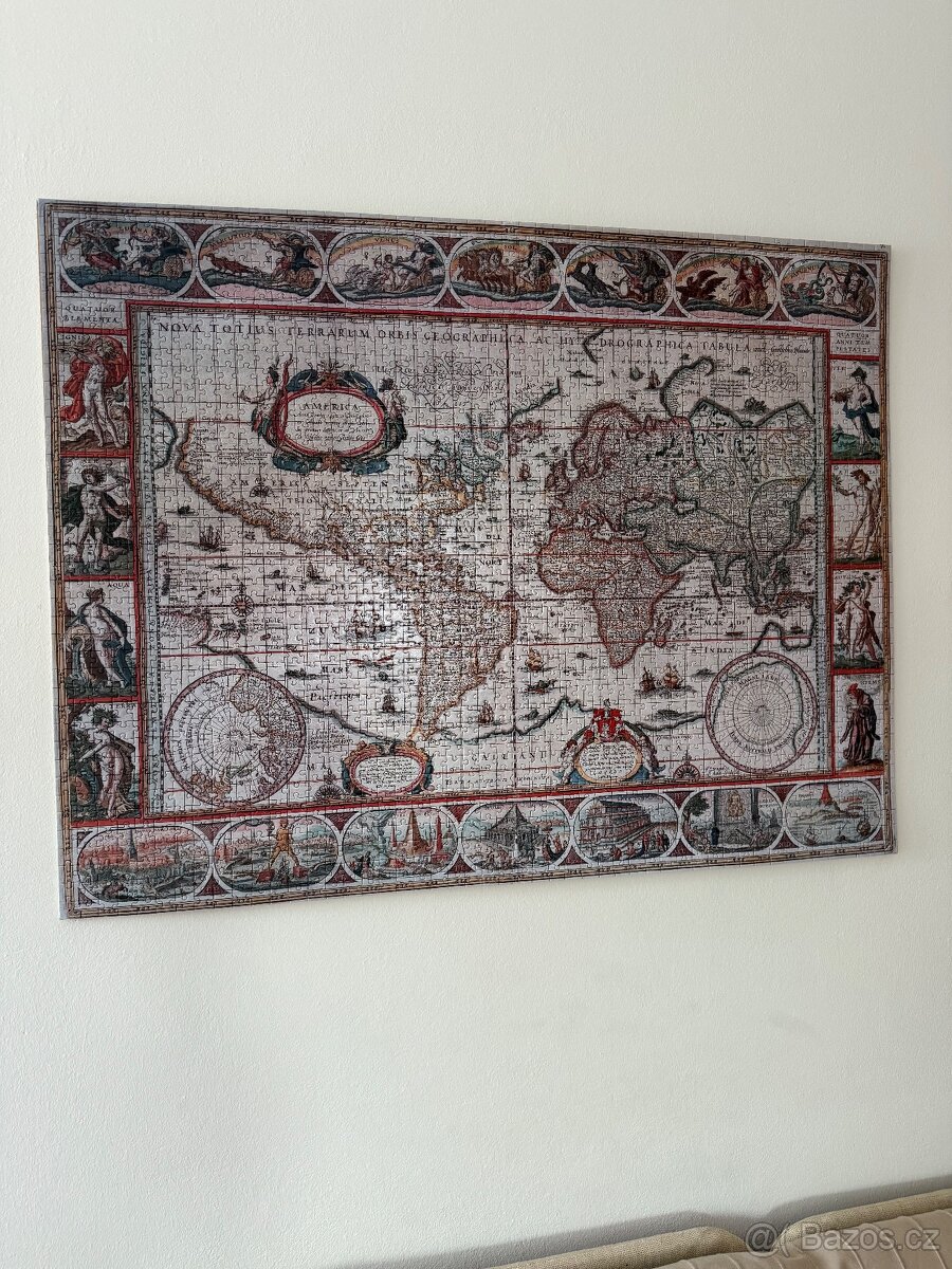Puzzle historická mapa světa