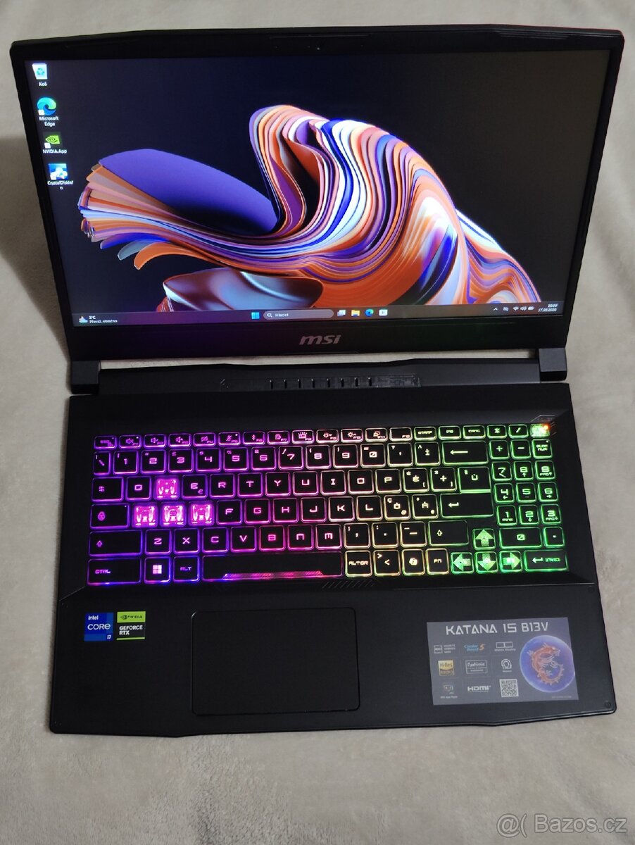 Herní notebook msi katana z RTX 4060