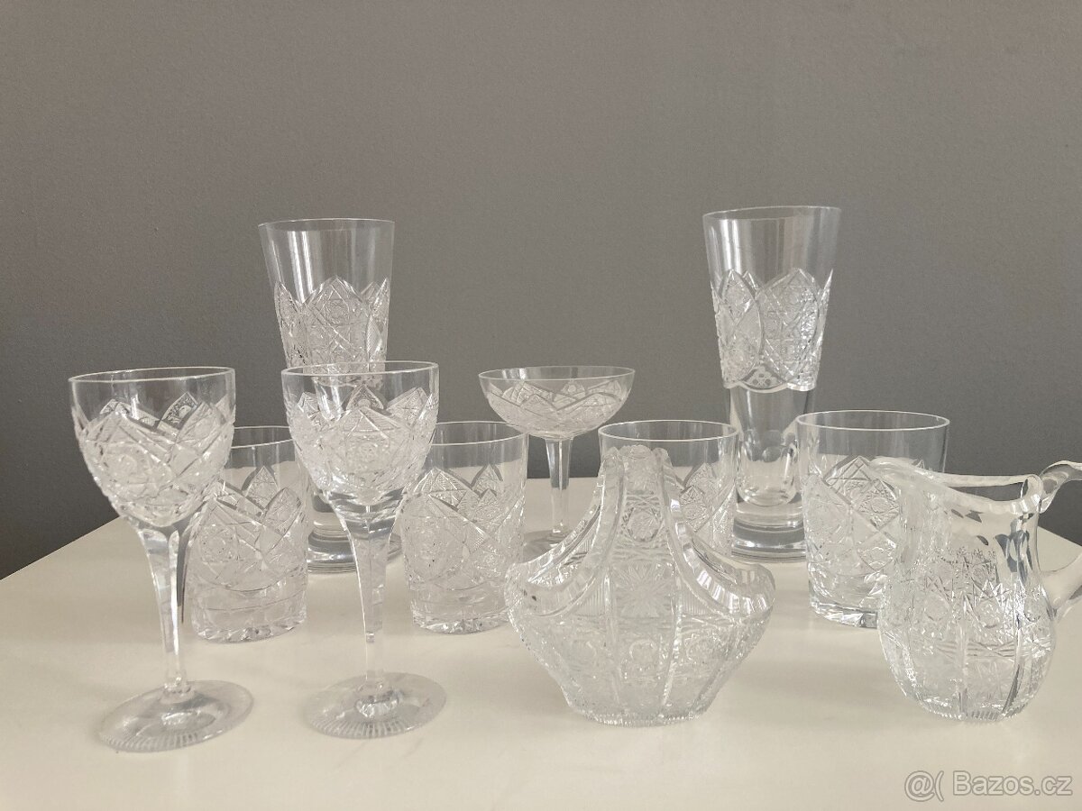 Set broušeného skla Bohemia