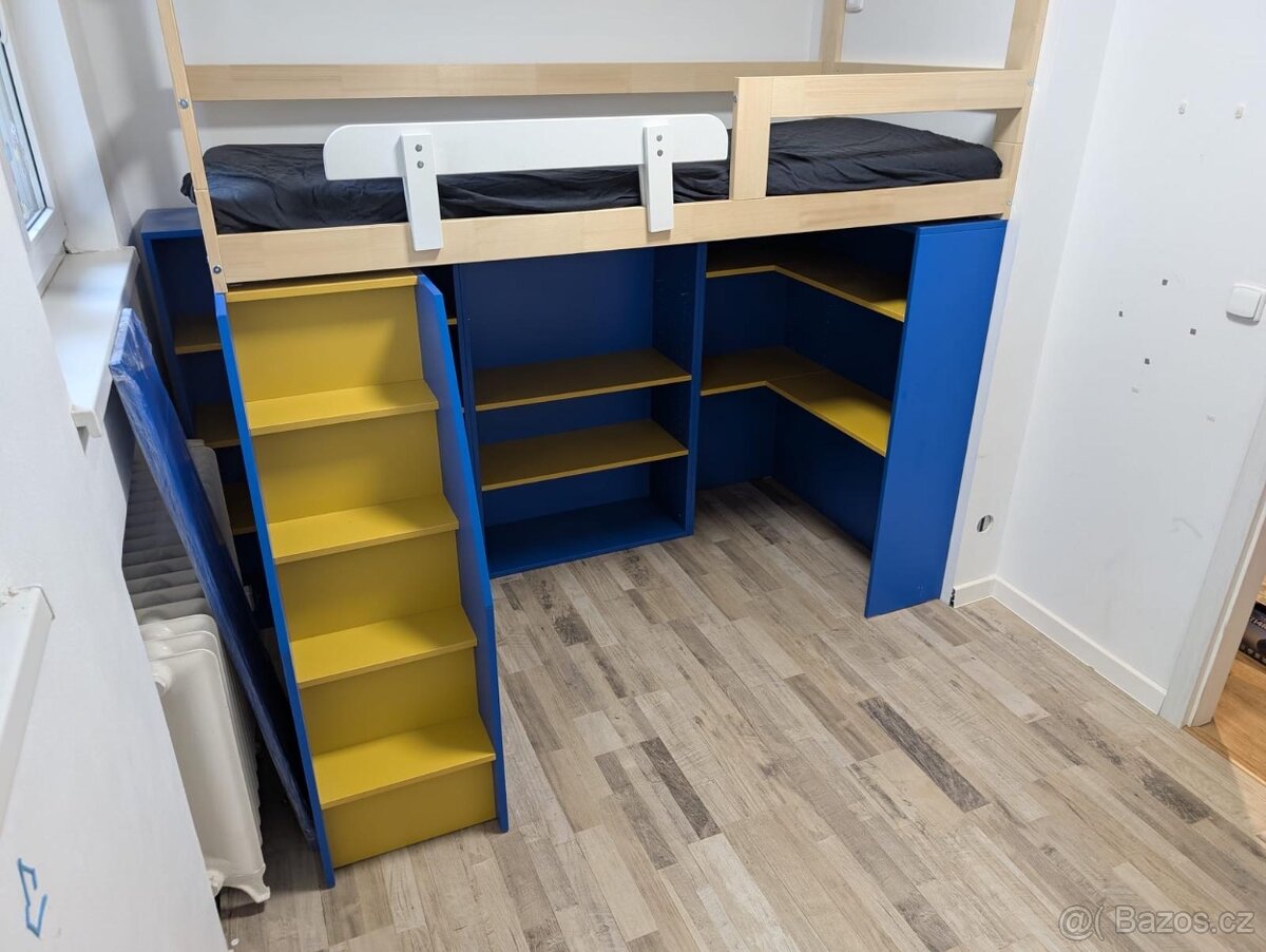 Postel do dětského pokoje s úložným prostorem