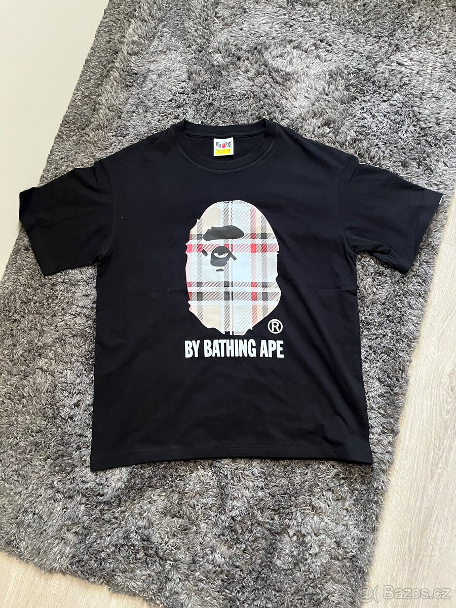 Bape burberry tričko