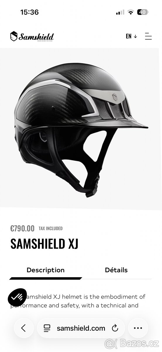 Samshield jezdecká helma “M”