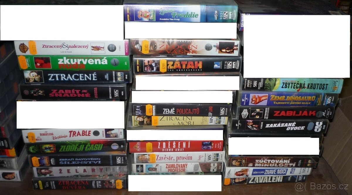 VHS - prodám videokazety.-. -