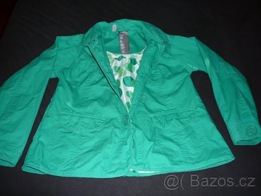 Jarní kabátek zelený v. 9/10 let