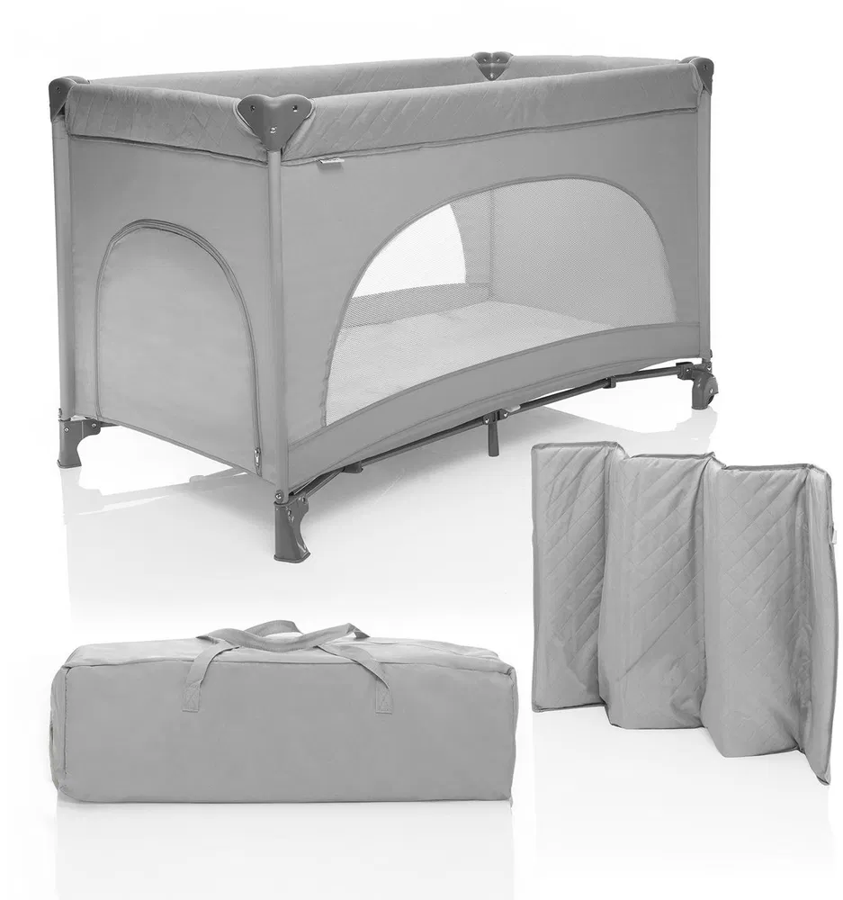 ZOPA Postýlka skládací Lely Silver Grey