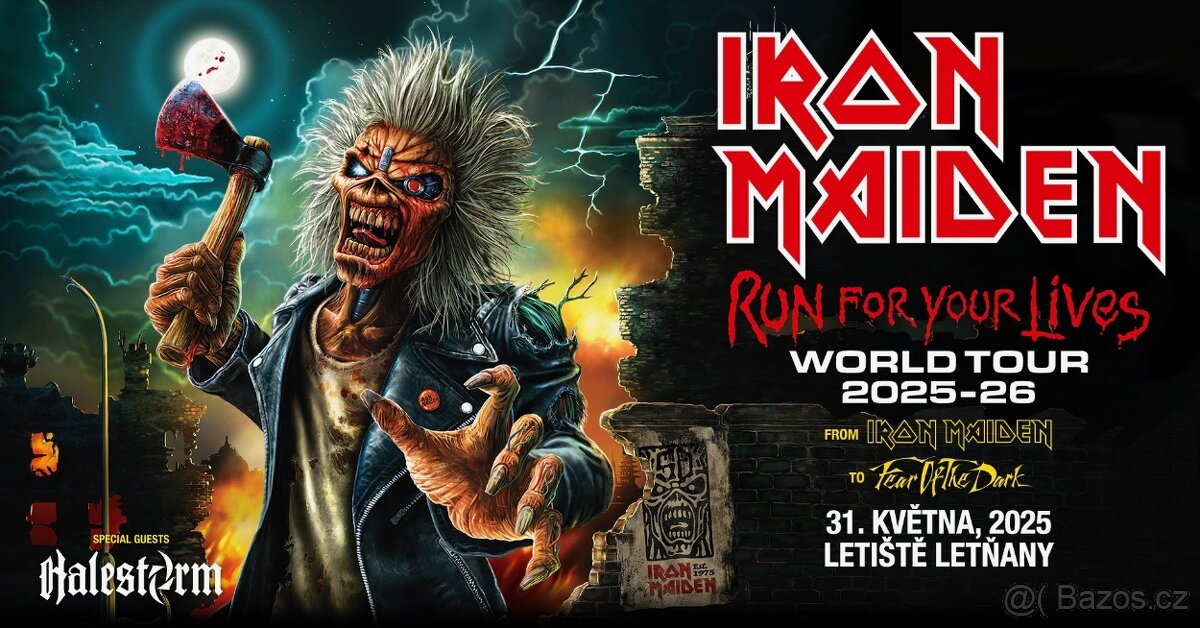 Iron Maiden, 2x stání, 31.5., Praha