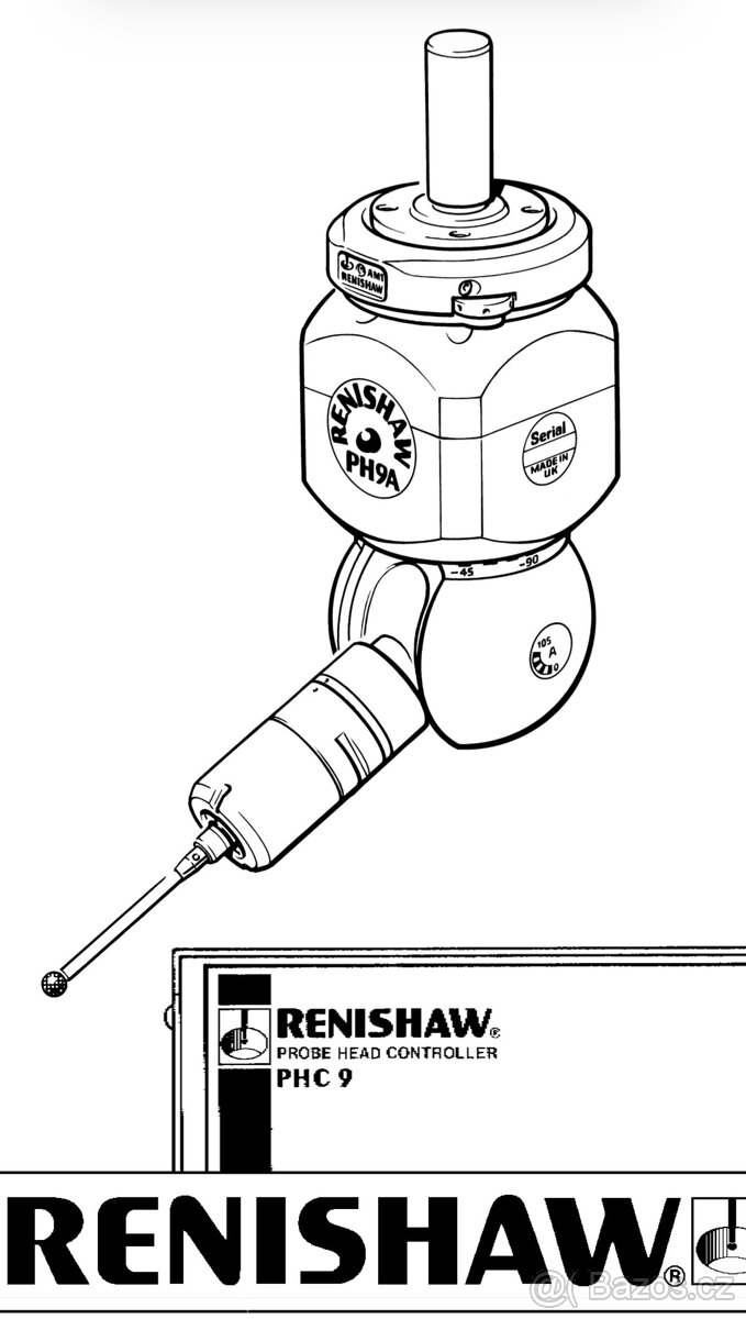 RENISHAW PH9 Rev 2 - snímací hlava + doteky