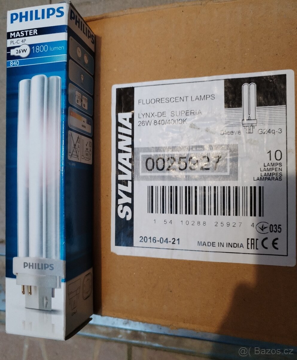 13ks PHILIPS 26W840 1800lm lampa 4pin NOVÁ