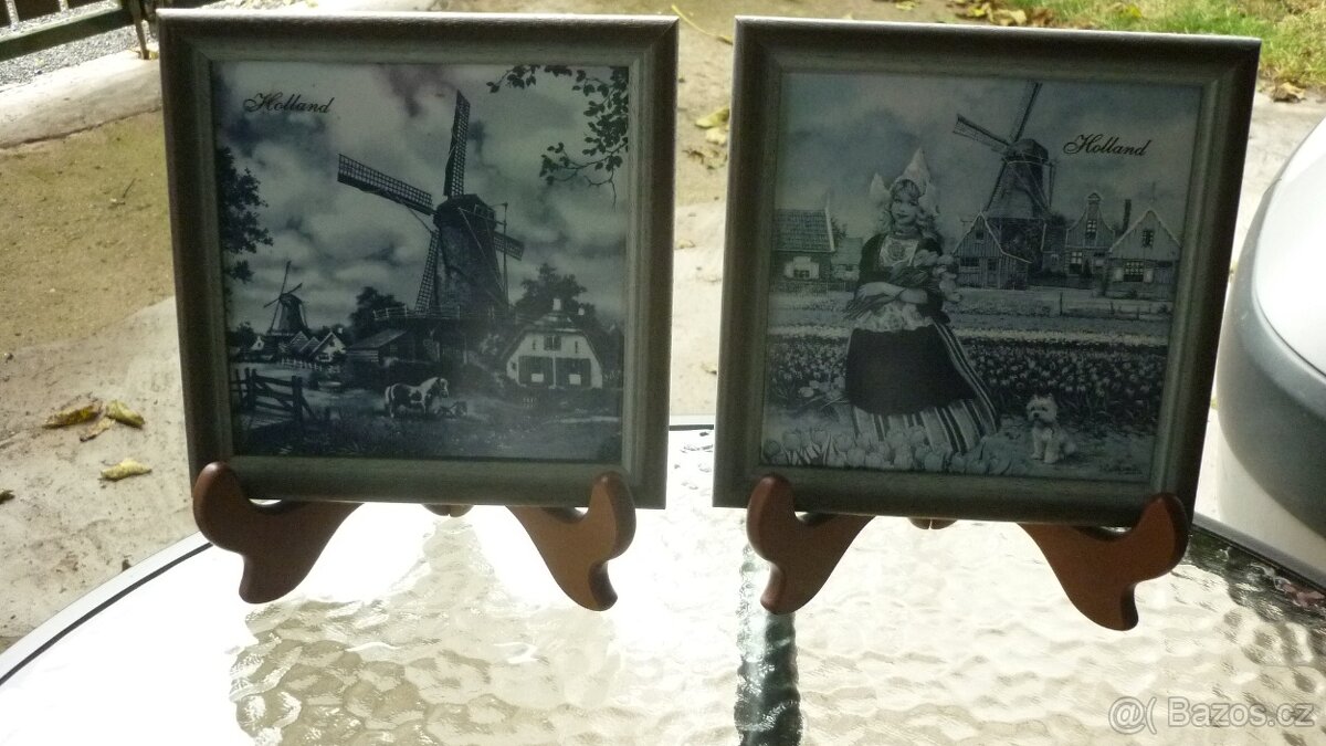 KACHLIČKOVÉ DEKORATIVNÍ OBRÁZKY HOLANDSKÝCH PAMÁTEK
