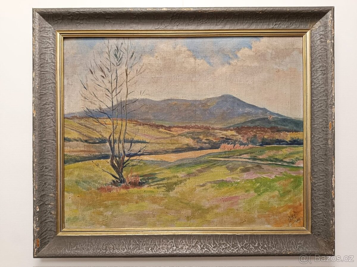 Obraz Velká Hejšovina 1954, olej na plátně 55x66