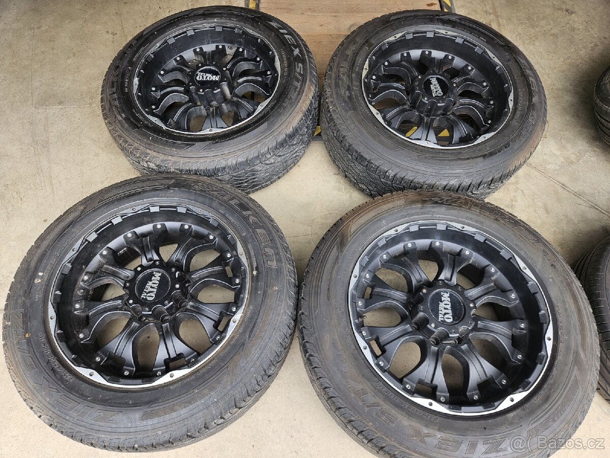 Alu kola Moto Metal 20" 8x165.1 letní pneu 275/60 R20