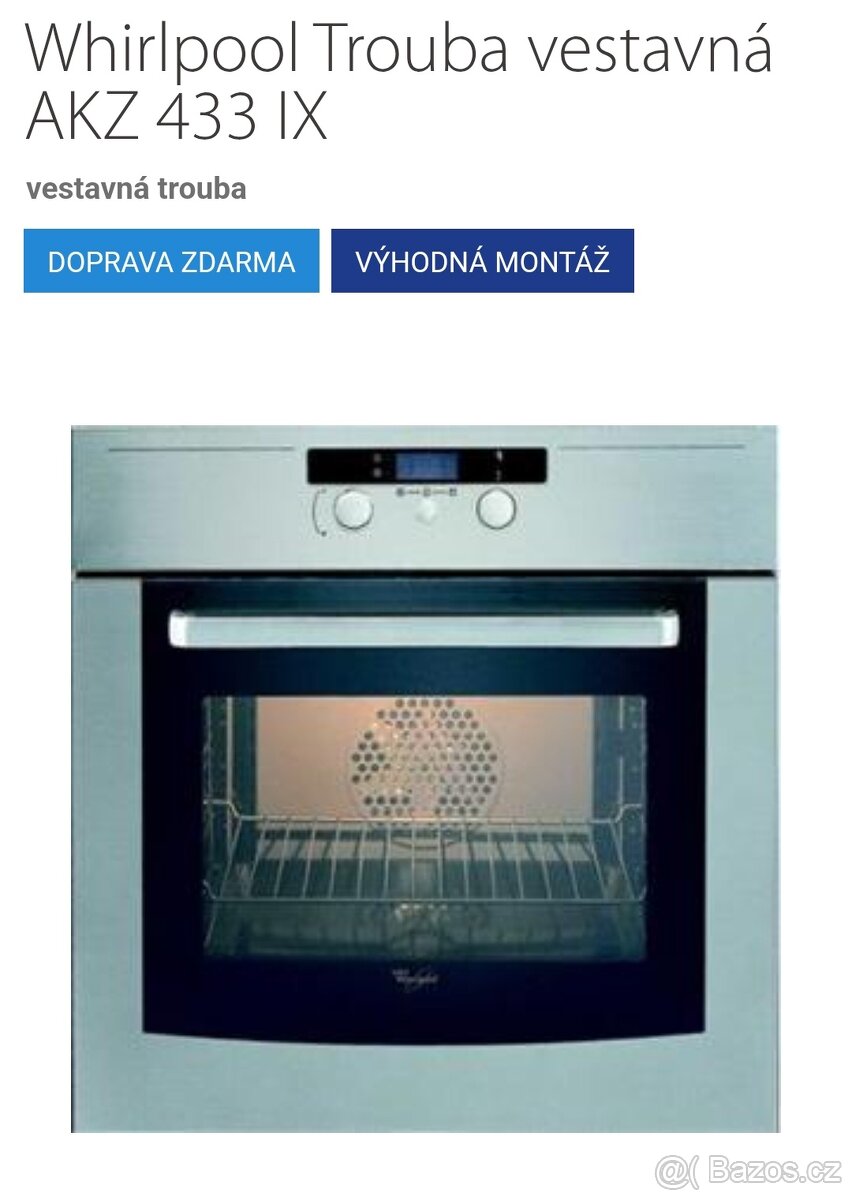 Vestavná trouba Whirpool AKZ 433/IX