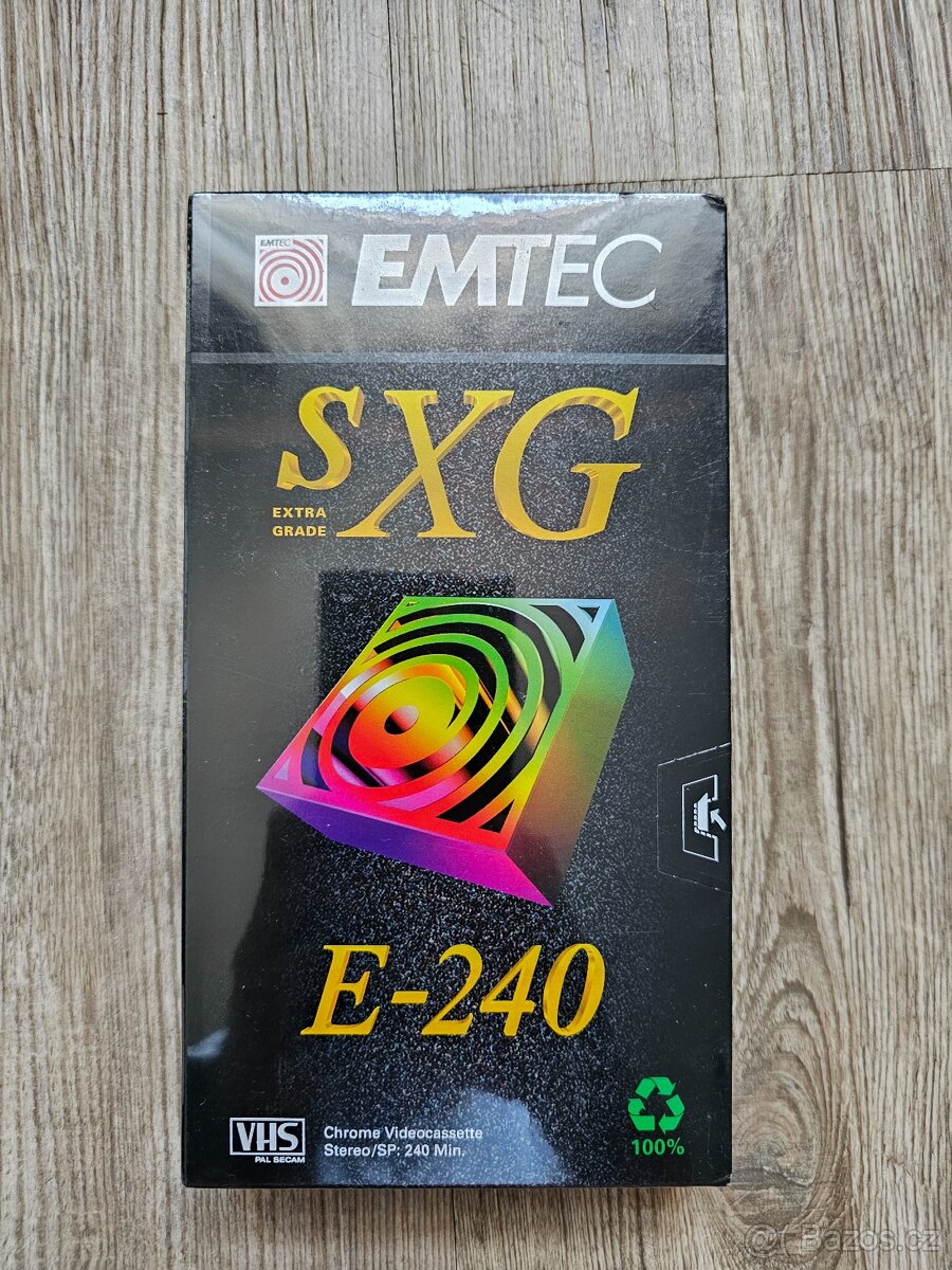PRODÁM NEROZBALENOU VHS KAZETU EMTEC (BASF) SXG E-240