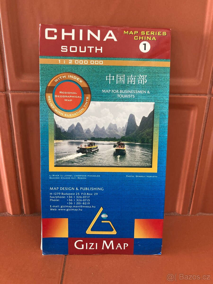Mapa Jižní Čína (China South)