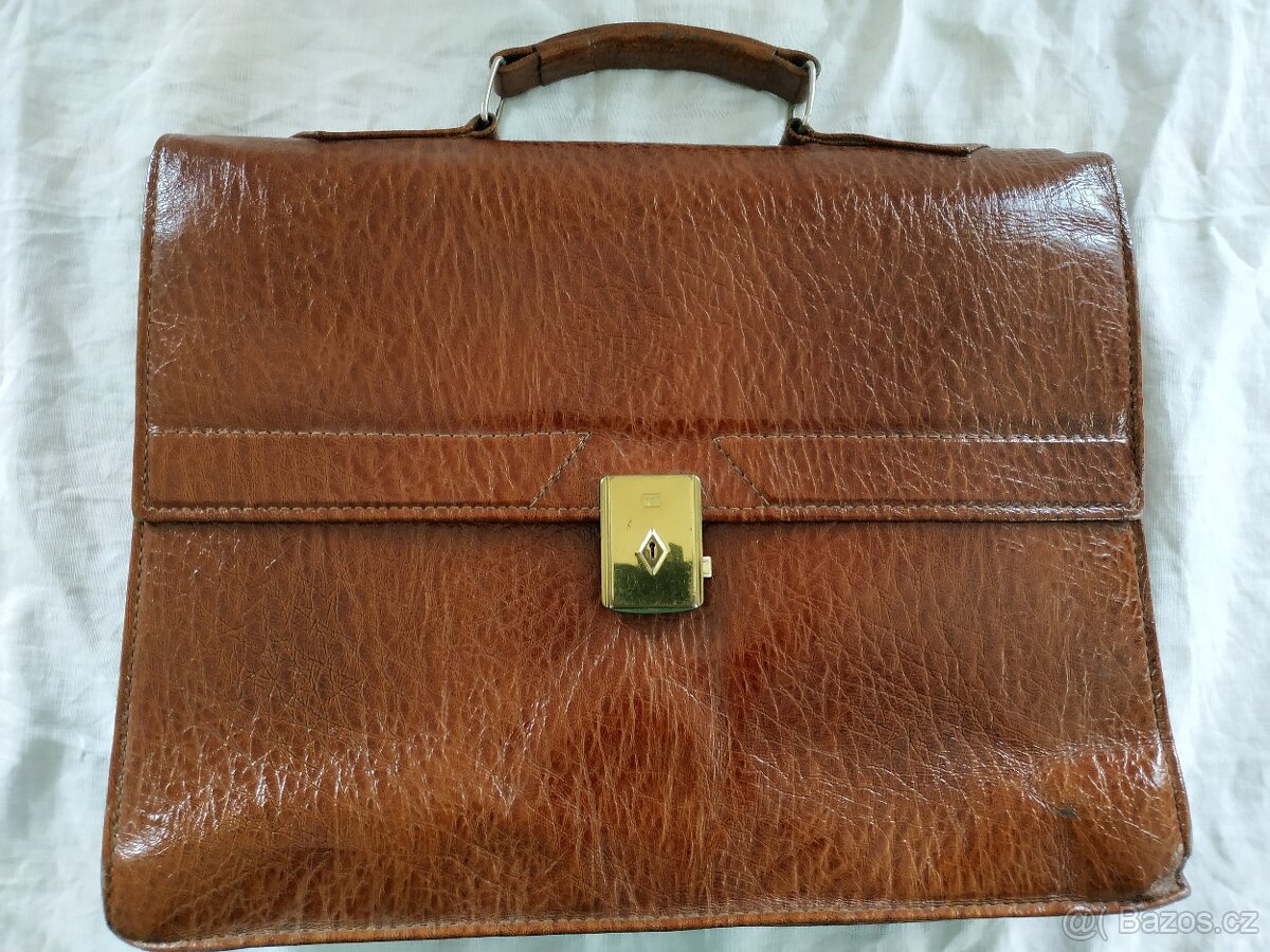 Kožená aktovka – kvalitní hnědá kůže