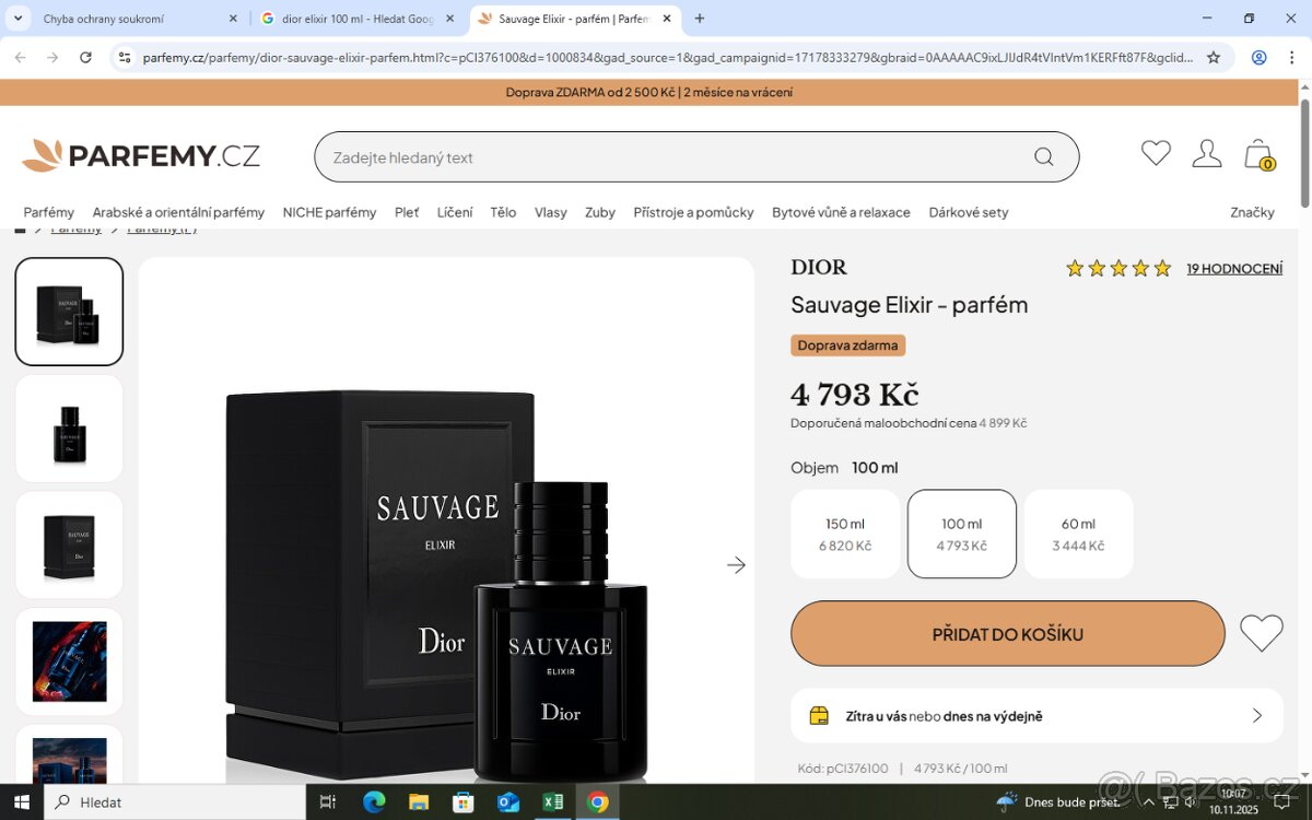 prodám Dior Sauvage Elixir