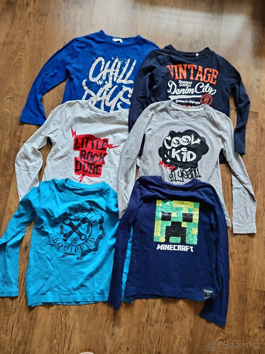 6x tričko 134 - 140