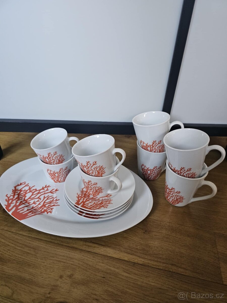 Porcelánový set s mořskými korály