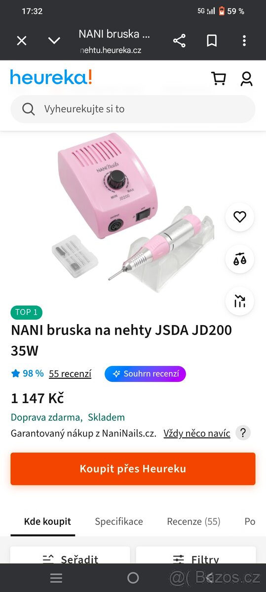 Bruska na nehty