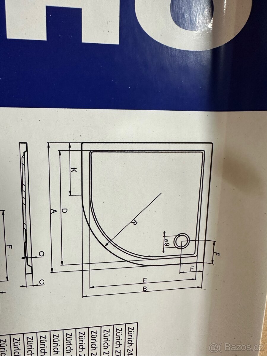 Vanička sprchového koutu