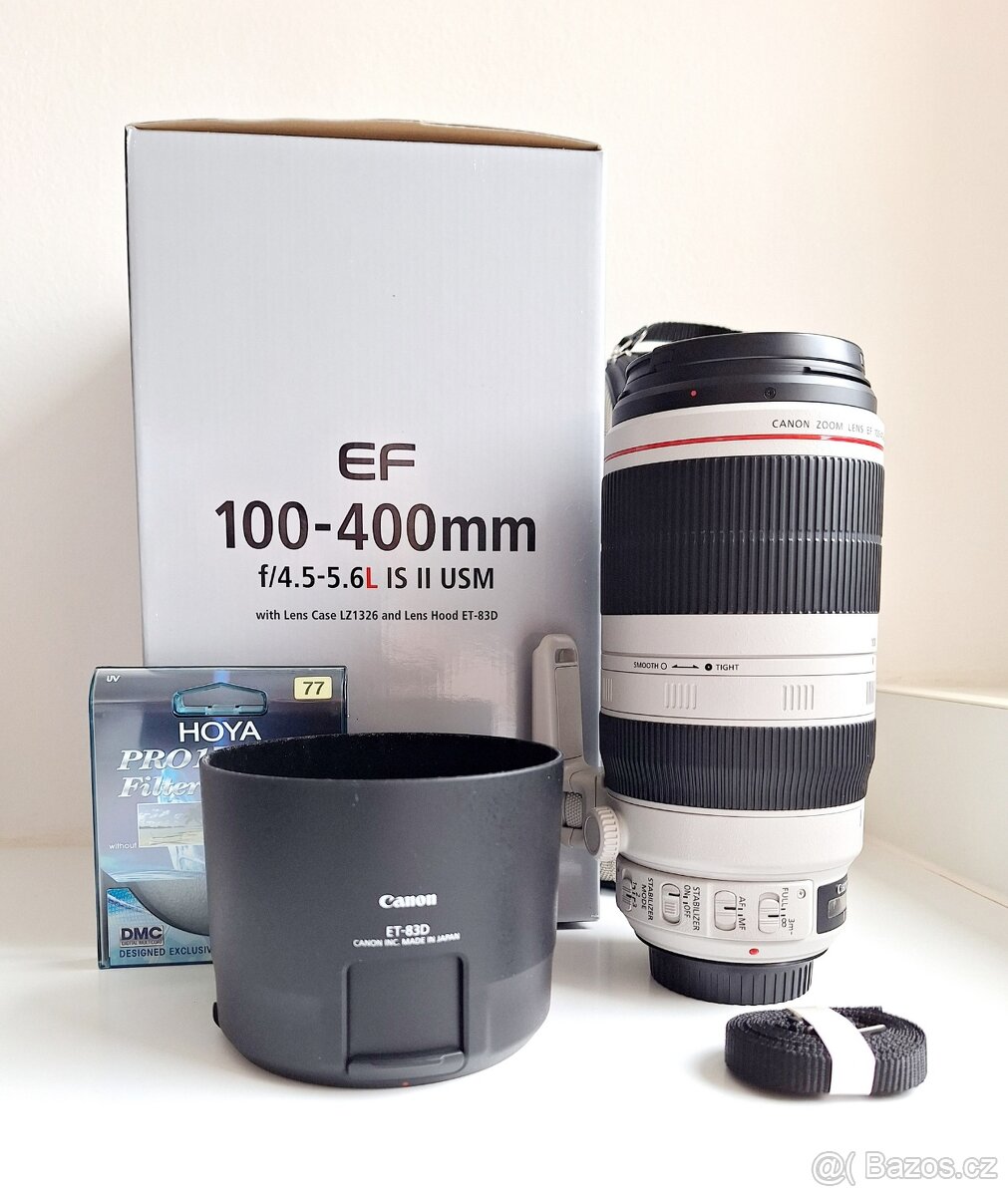 Prodám objektiv Canon EF 100 - 400 mm f/4.5 - 5.6L IS II USM