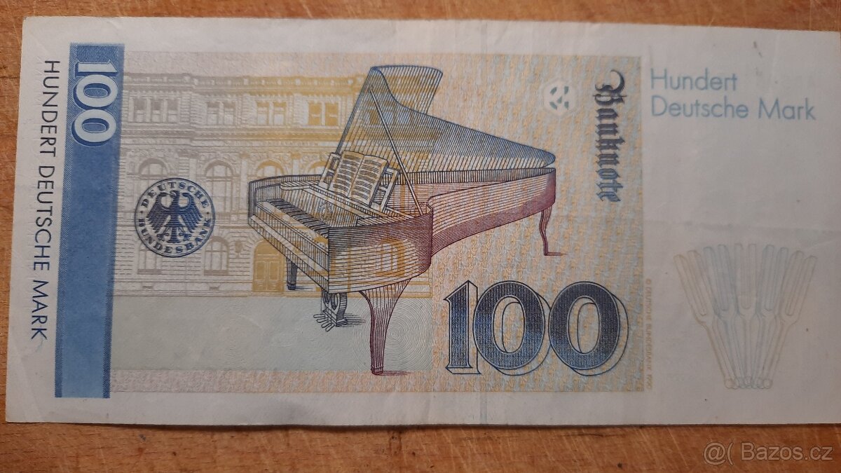 Bankovka Hundert Deutcshe Mark 1989