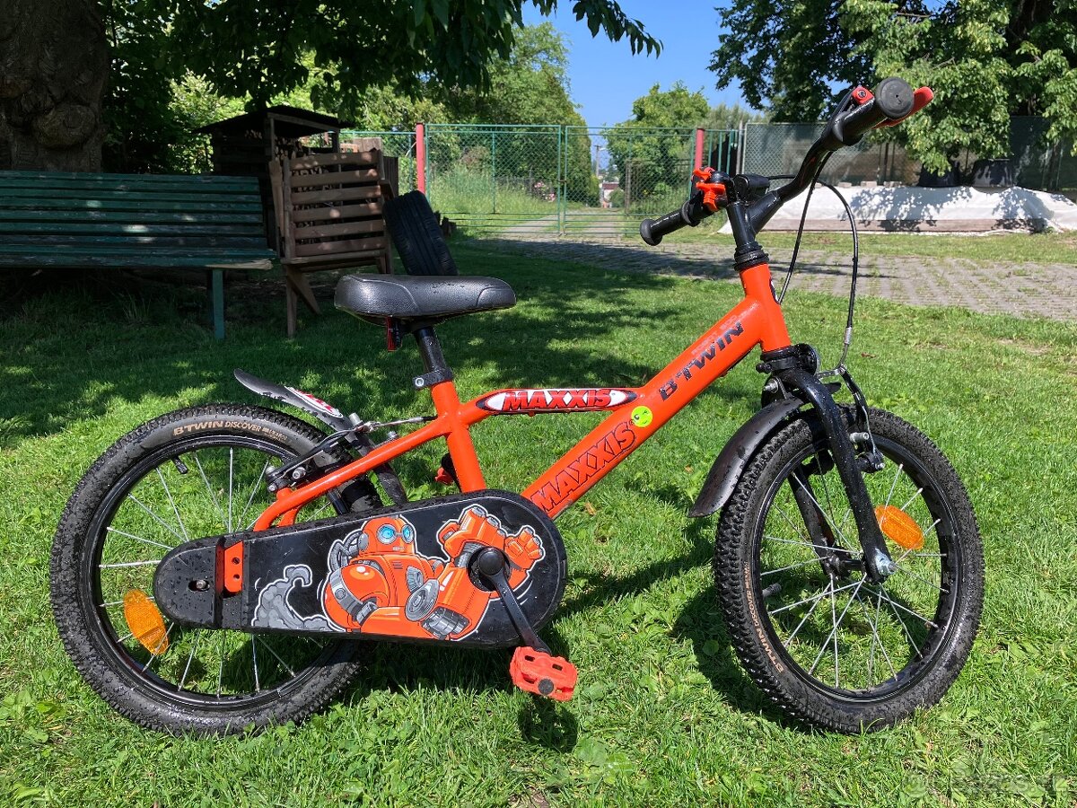 Dětské kolo Btwin 16 palců oranžové