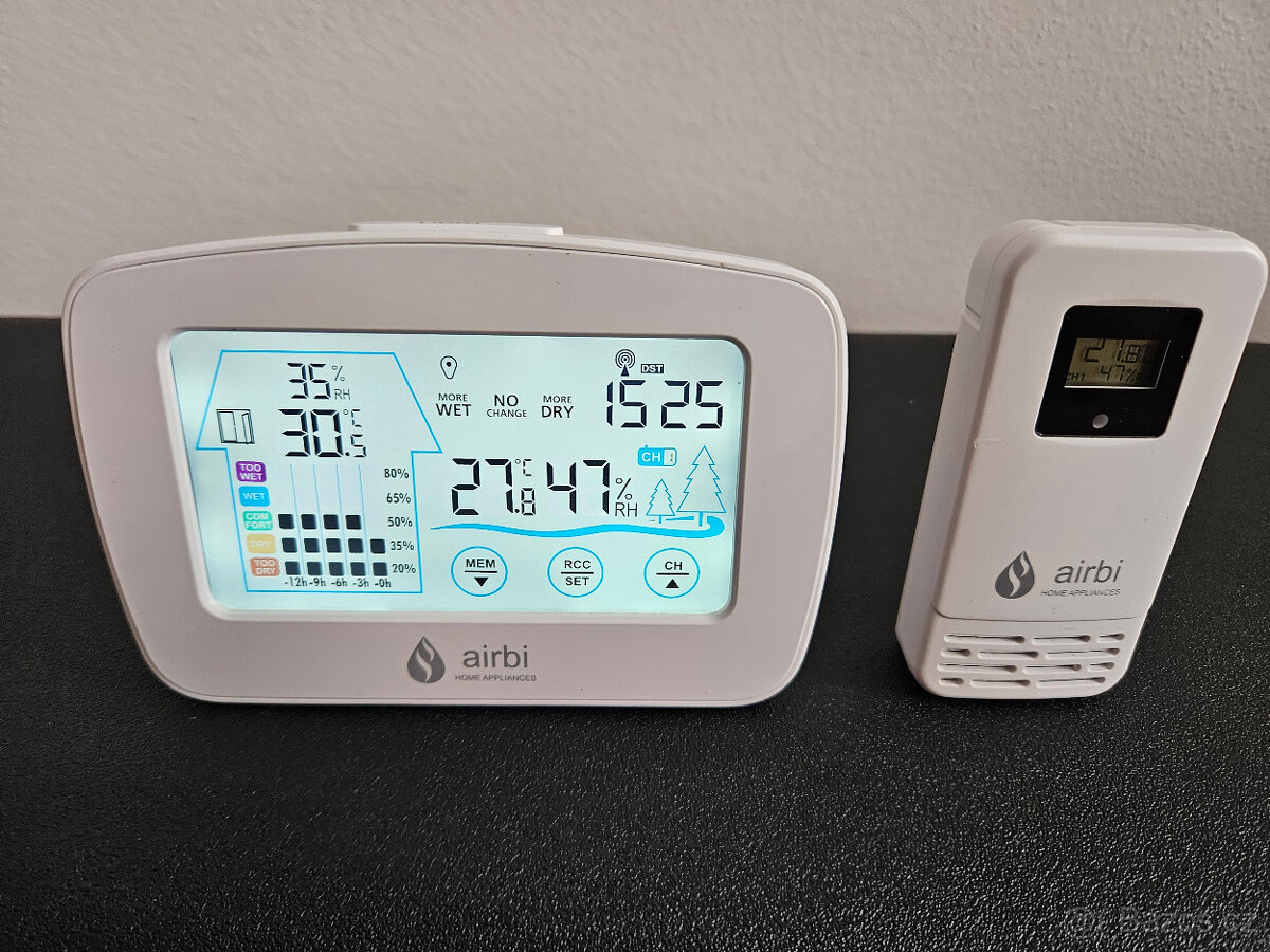 Digitální bezdrátový teploměr s vlhkoměrem Airbi CONTROL