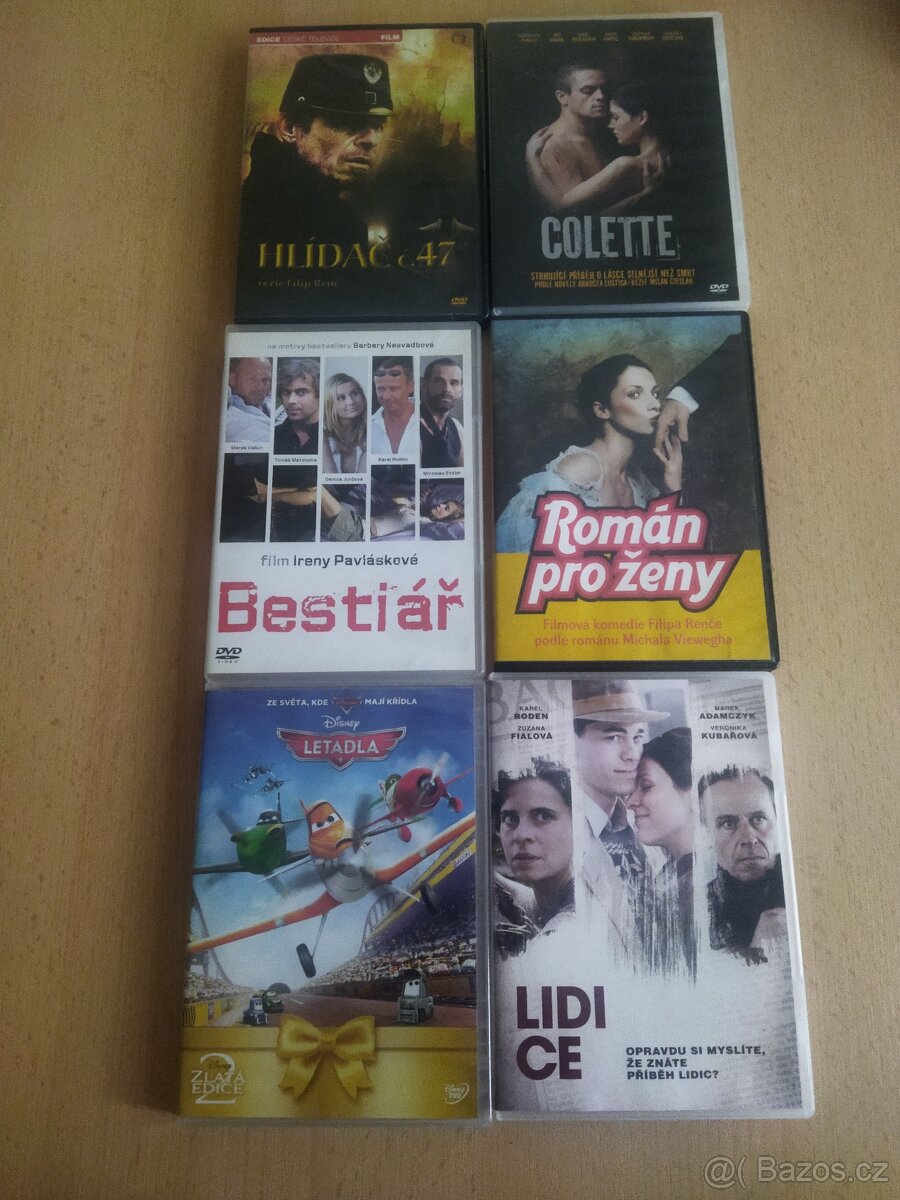 6x DVD 250 kč