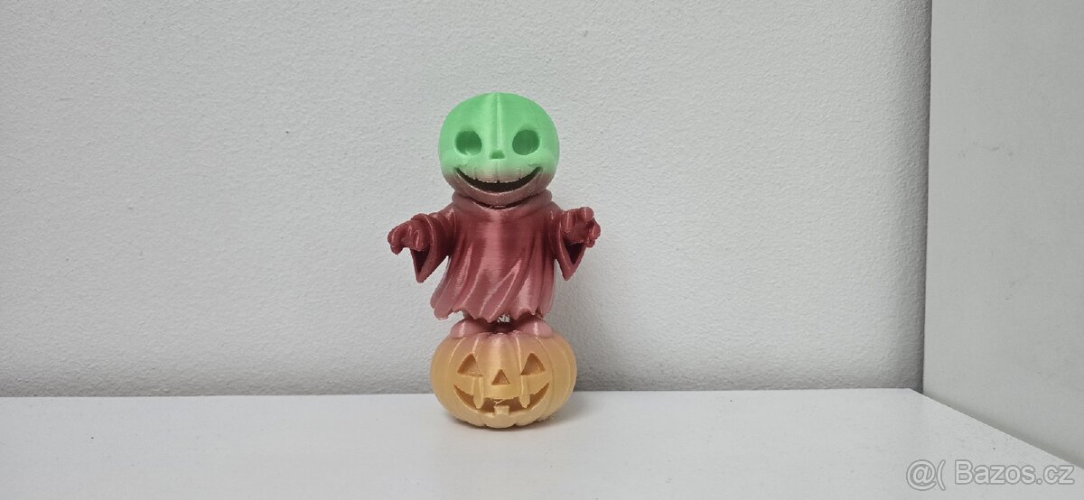 3D tištěná halloweenská figurka ducha na dýni