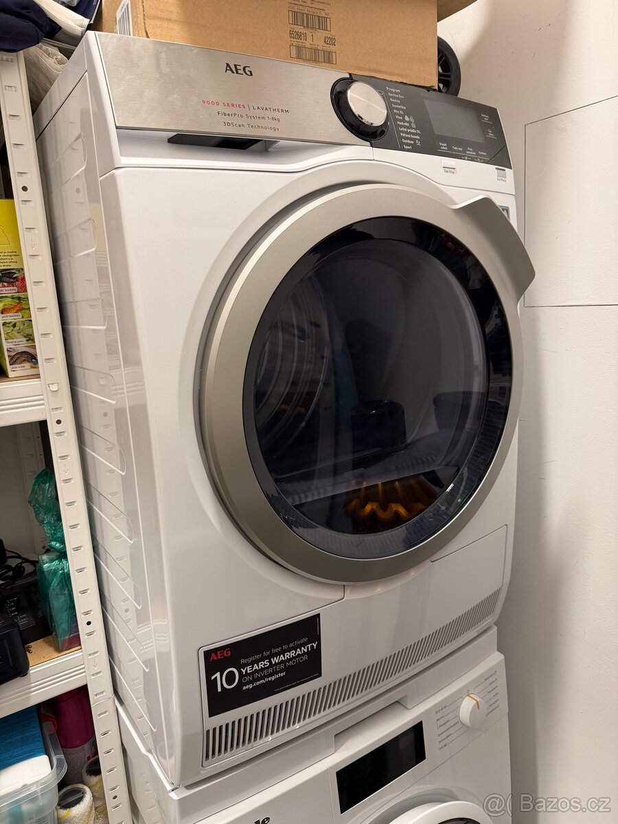 Sušička prádla AEG FiberPro T9DBC68SC 3DScan bílá