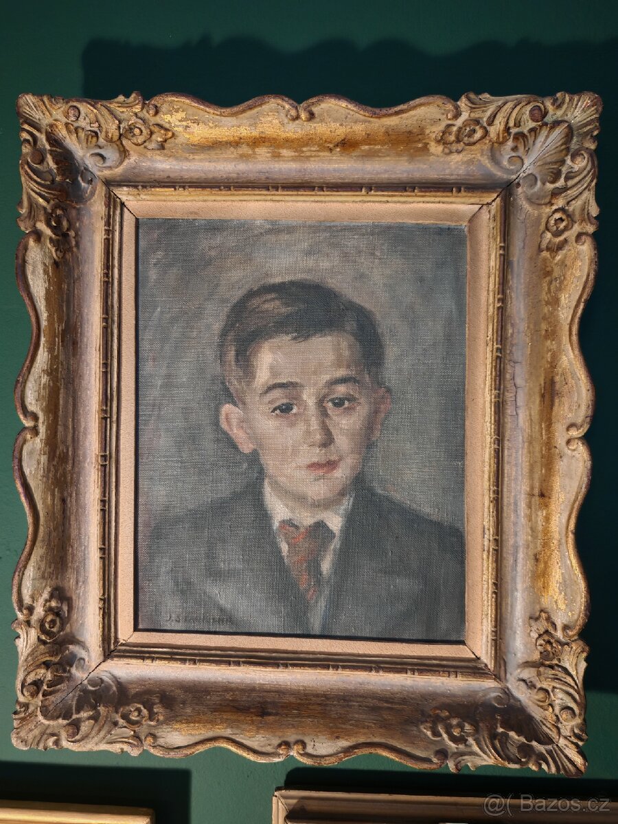 Obraz olej na plátně - Chlapec v obleku