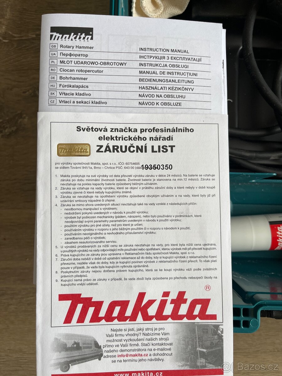 Vrtací a sekací kladivo MAKITA